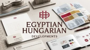 EHD brand identity — visual identity built by Native Studio for Egyptian real estate developer