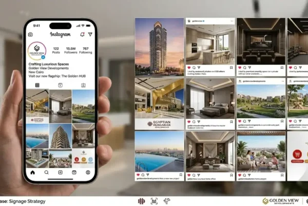Real estate social media design for Egyptian developers — Instagram and Facebook brand presence