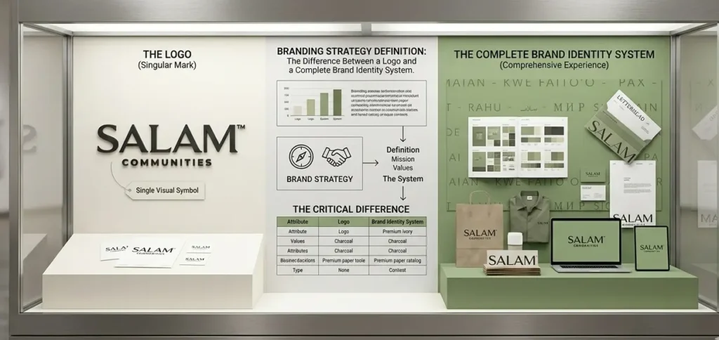 Branding strategy definition — the difference between a logo and a complete brand identity system